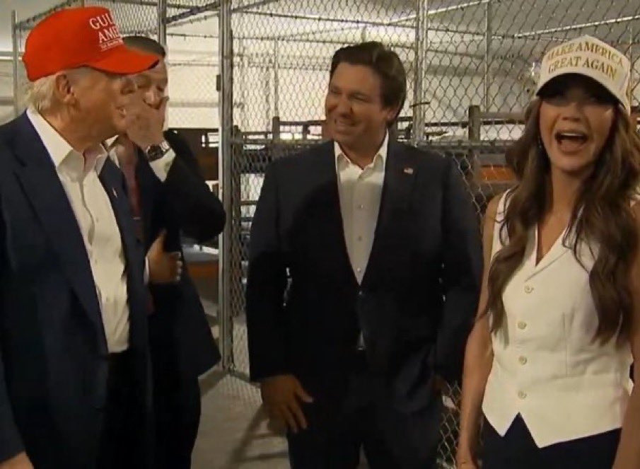 Nothing more “Christian” than giggling through your photo-op in front of cages where immigrants seeking asylum will be separated from their families.