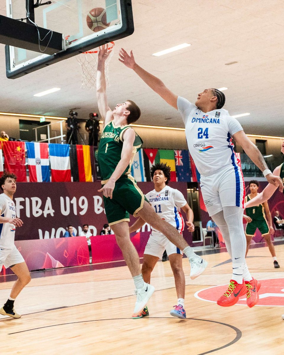 BasketballAus's tweet photo. The Emus move onto the Quarter-Finals of the FIBA U19 Basketball World Cup 🔥
AUS 106 - 96 DOM
#WeAreBasketball | #GoEmus | #FIBAU19 https://t.co/kJ99TwmMoY
