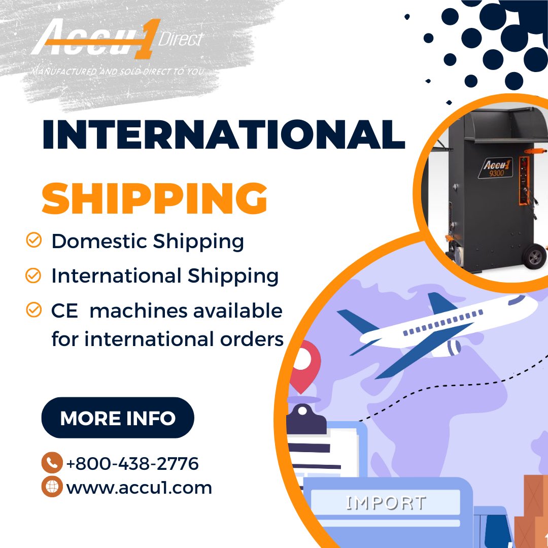 Machines are available for shipment anywhere in the world! We have extensive experience in international shipping and can provide you with the lowest shipping costs foreign or domestic. CE versions of our machines are in stock and ready to ship to our international customers!