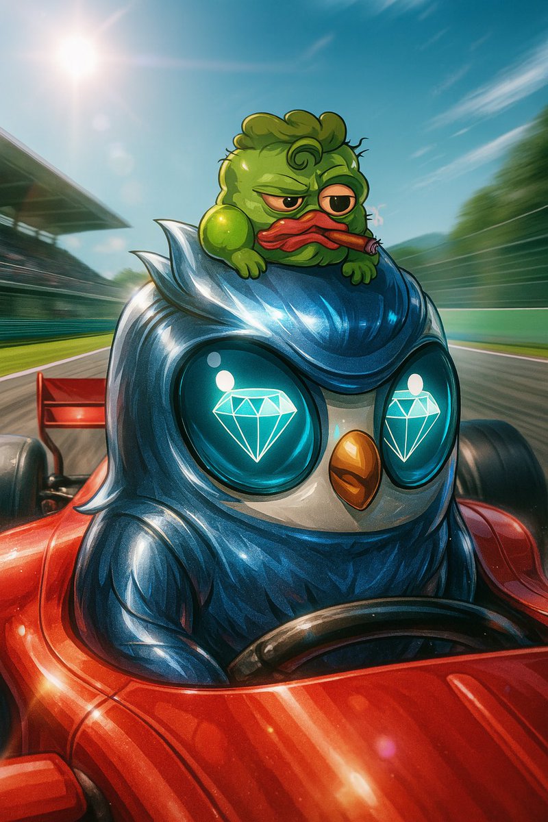 Time to hit the gas. 🏎️🦉🏁