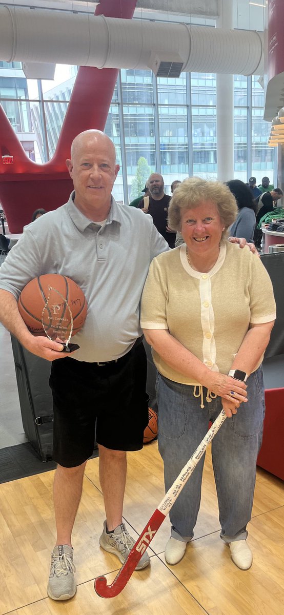 Thank you to Jim Vershbow for recognizing myself alongside The GOAT of HS coaching, Watertown Field hockey coach Eileen Donohue, at the recent Patrick’s Pals 3 on 3 🏀 tournament benefiting Fragile X syndrome. A terrific event!