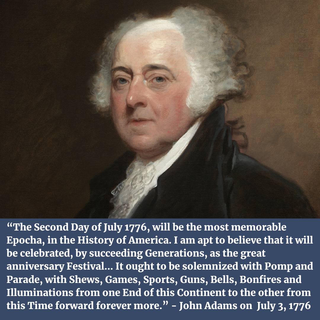 OldNorth1723's tweet image. Today in 1776, the Second Continental Congress voted to approve a motion for independence from Great Britain.
In a letter to his wife Abigail, John Adams predicted that July 2nd — not July 4th — would be the day that Americans would remember and celebrate for years to come!
