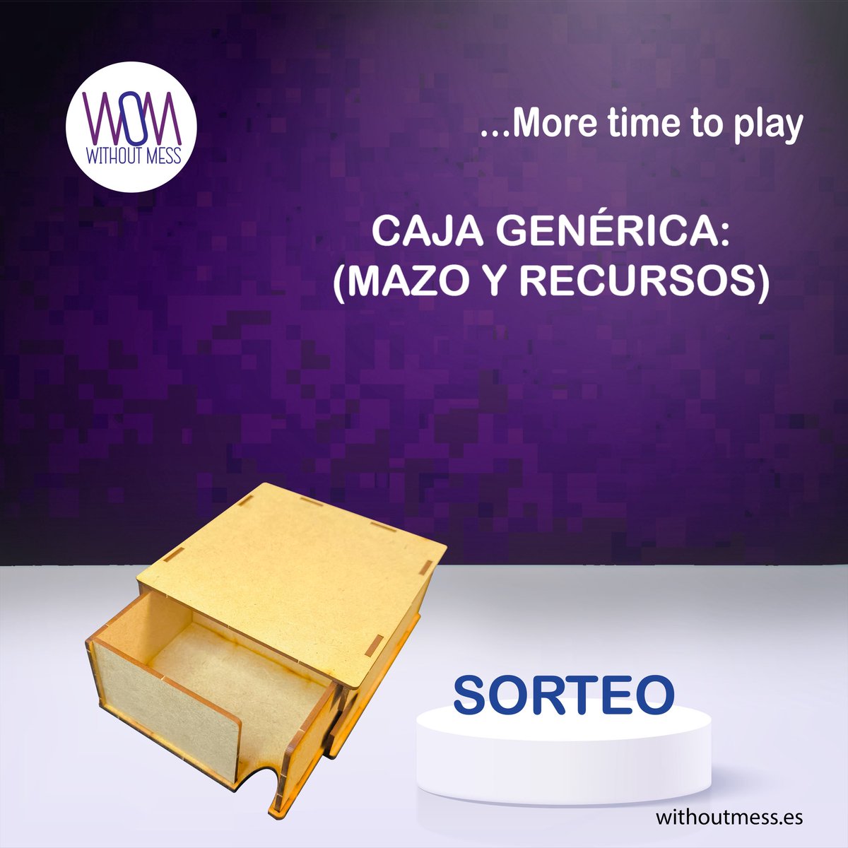 ¡SORTEO!

Por nuestros nuevo accesorio WOM: #cajagenerica (mazo de cartas y recursos)💜

Para participar:
▫️Sigue a <a href="/wom_withoutmess/">WOM</a>
▫️Retwittear
▫️Comenta un juego para diseñarle inserto y menciona a un amigo/a

El ganador/a se anunciará el 09/07/25 (SOLO EN ESPAÑA)