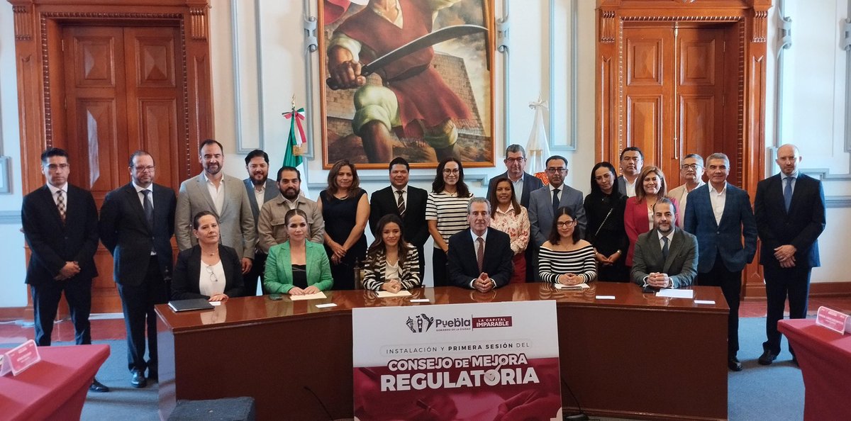 CCE Puebla (@ccepuebla) on Twitter photo Con la finalidad de revisar y ajustar la normativa el alcalde <a href="/pepechedrauimx/">Pepe Chedraui 🇲🇽</a> instaló y sesionó por primera vez el #ConsejoDeMejoraRegulatoria del <a href="/PueblaAyto/">Ayuntamiento de Puebla</a>
En representación del #SectorEmpresarial participaron <a href="/betoramirezyr/">betoramirezyr</a>, <a href="/BetyCamachoRuiz/">Beatriz Camacho</a> y <a href="/tavoconstantini/">Gustavo D. Vargas Constantini “Tavo”</a>
Deseamos mucho Con la finalidad de revisar y ajustar la normativa el alcalde <a href="/pepechedrauimx/">Pepe Chedraui 🇲🇽</a> instaló y sesionó por primera vez el #ConsejoDeMejoraRegulatoria del <a href="/PueblaAyto/">Ayuntamiento de Puebla</a>
En representación del #SectorEmpresarial participaron <a href="/betoramirezyr/">betoramirezyr</a>, <a href="/BetyCamachoRuiz/">Beatriz Camacho</a> y <a href="/tavoconstantini/">Gustavo D. Vargas Constantini “Tavo”</a>
Deseamos mucho