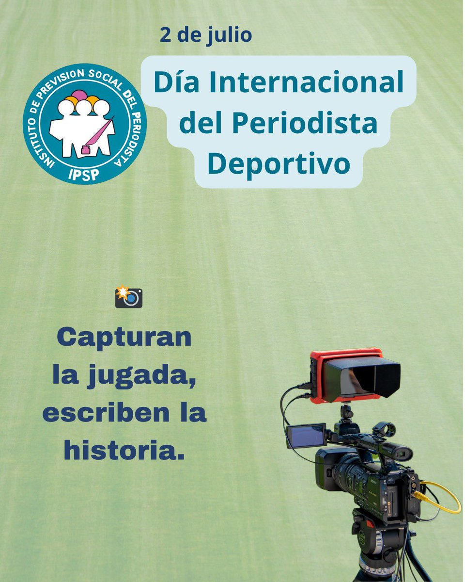 Nuestro reconocimiento a los periodistas deportivos en ocasión del Día Internacional del Periodista Deportivo 🎤💻📸 #IPSP #periodismo