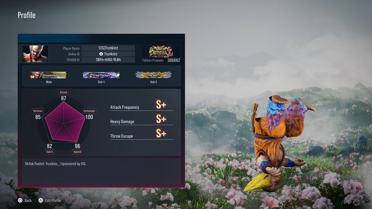 Trunkiez's tweet image. #6 in the world with Heihachi (minus the cheater ofc) stats looking nice too