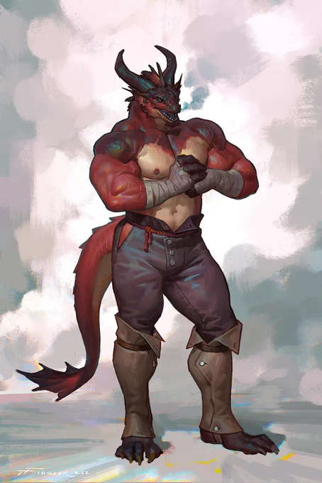 Brandr the Pit-Fighting Dragonborn Monk (Nood version on the pPlace)