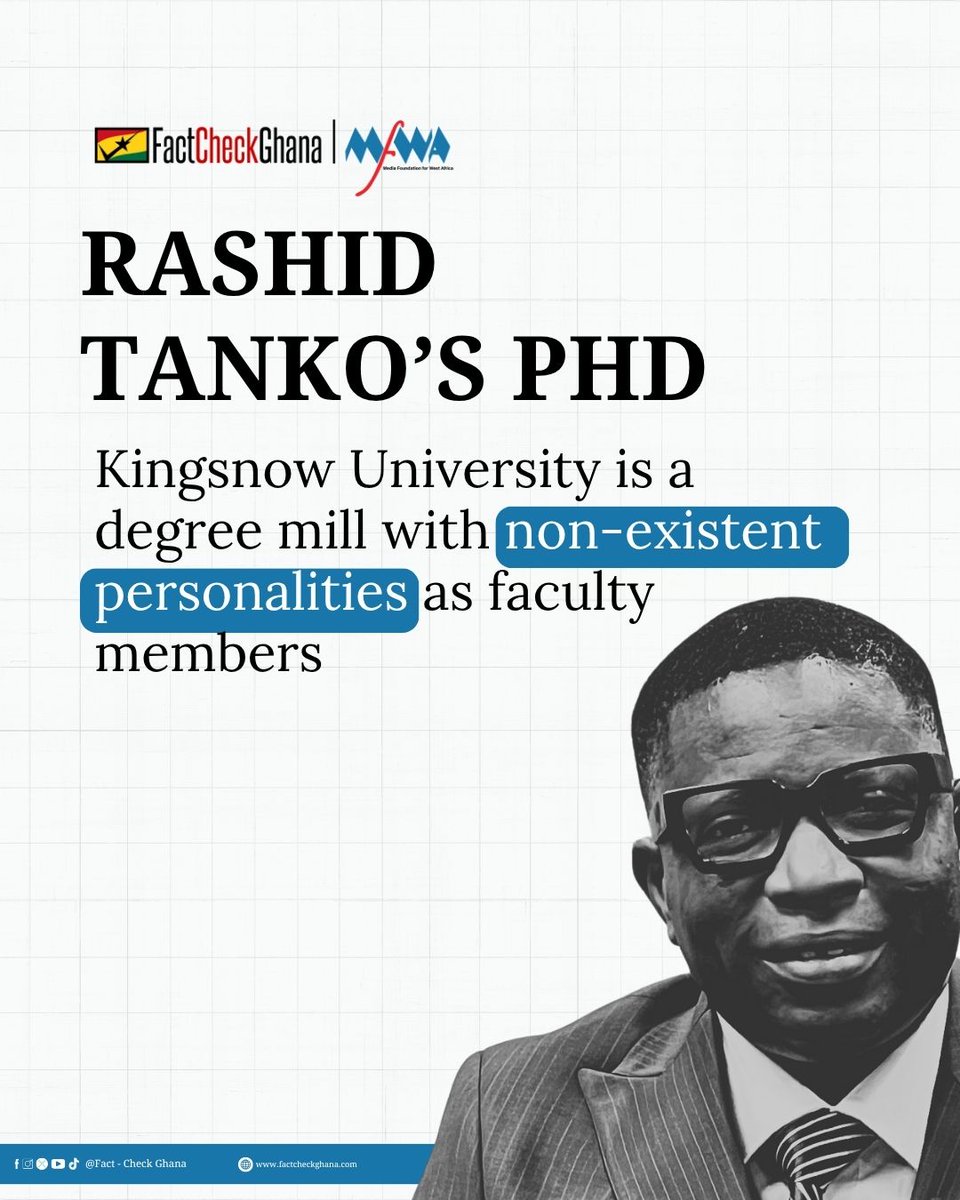 factcheck_ghana's tweet photo. Using open source intelligence (OSINT) tools, we retrieved the defunct website of Kingsnow University, where the acting CEO of GIFEC claims to have earned his degree.
Watch out for our analysis of the university in our next report tomorrow.
#FactCheckGhana https://t.co/rY0r7zqvub