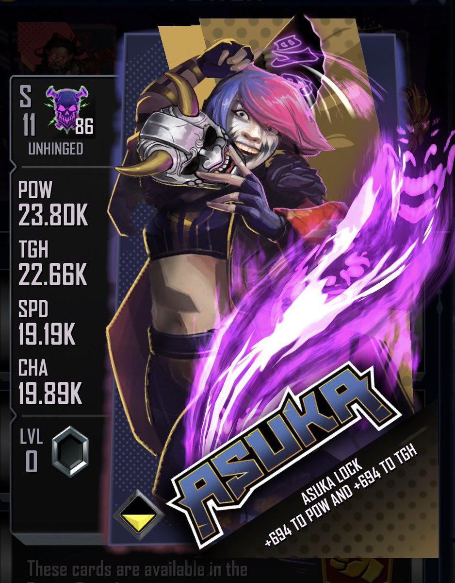 link1967's tweet photo. They finally have a new Asuka card in #WWESuperCard and looks super cool! 😎🤩 https://t.co/FiaZ5yCmpp