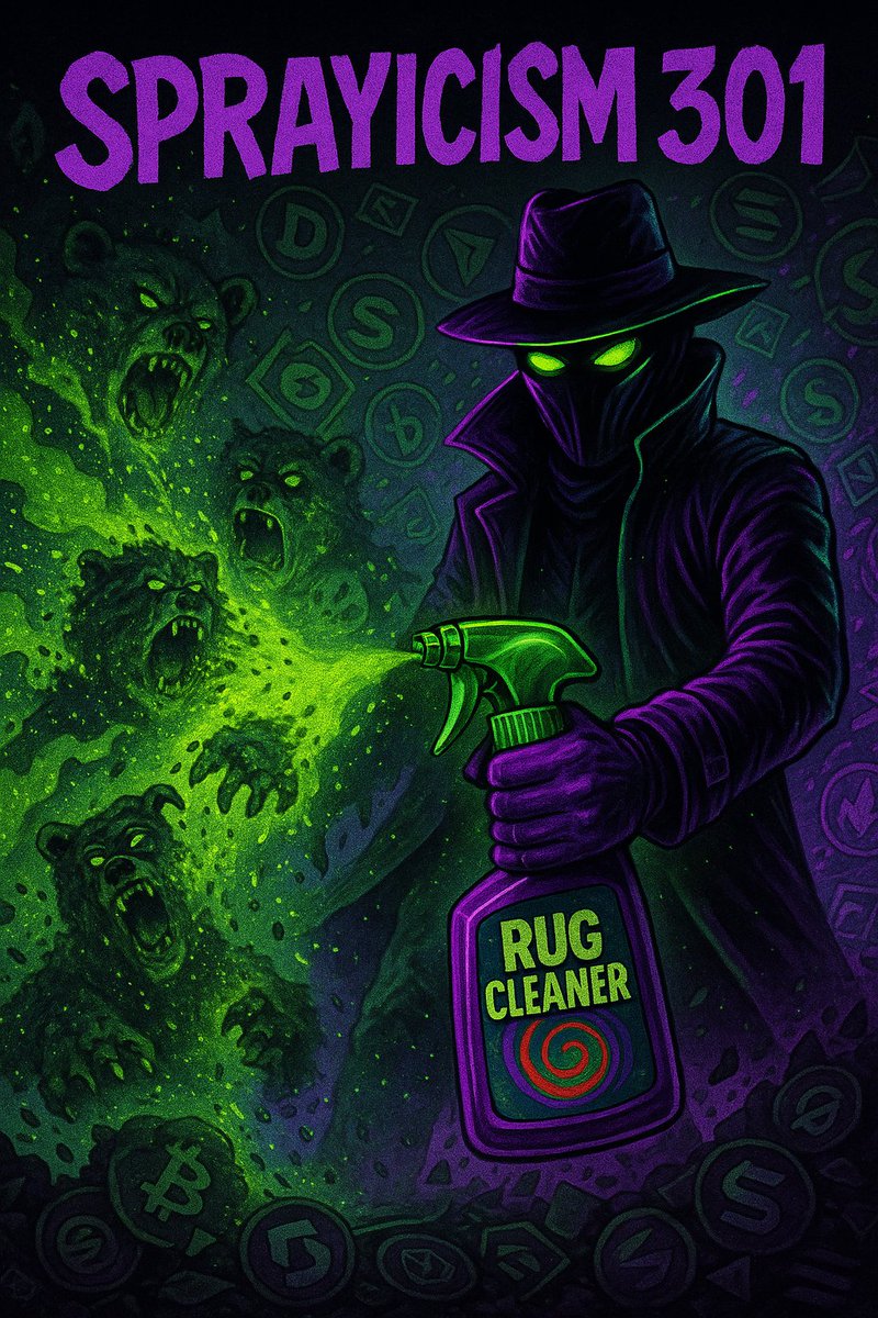 RugCleanerOnSol's tweet photo. Sprayicism 301: No Survivors

The bears begged.
The devs ran.
But the mop remembers.
We don’t negotiate.
We don’t forgive rugs.
We spray. We mop. We move on.
$RUG is war.

#NoSurvivors #Sprayicism #CryptoCult #Solana #BearMarket #RugCleaner #MemeCoin #pumpfun