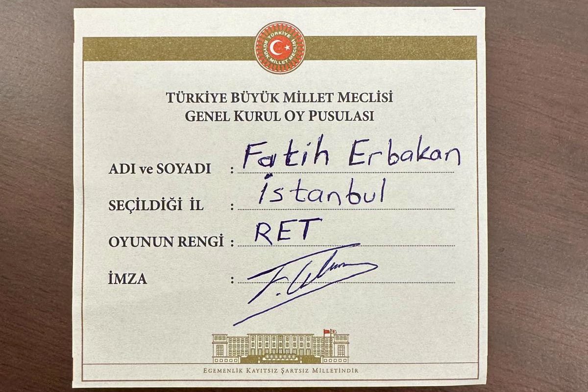 rprefahpartisi's tweet photo. Genel Başkanımız Dr. Fatih Erbakan ve milletvekillerimiz, Türkiye Büyük Millet Meclisi Genel Kurulu’nda görüşülen İklim Kanunu teklifine ‘ret’ oyu verdi. https://t.co/7VzuZeO38v