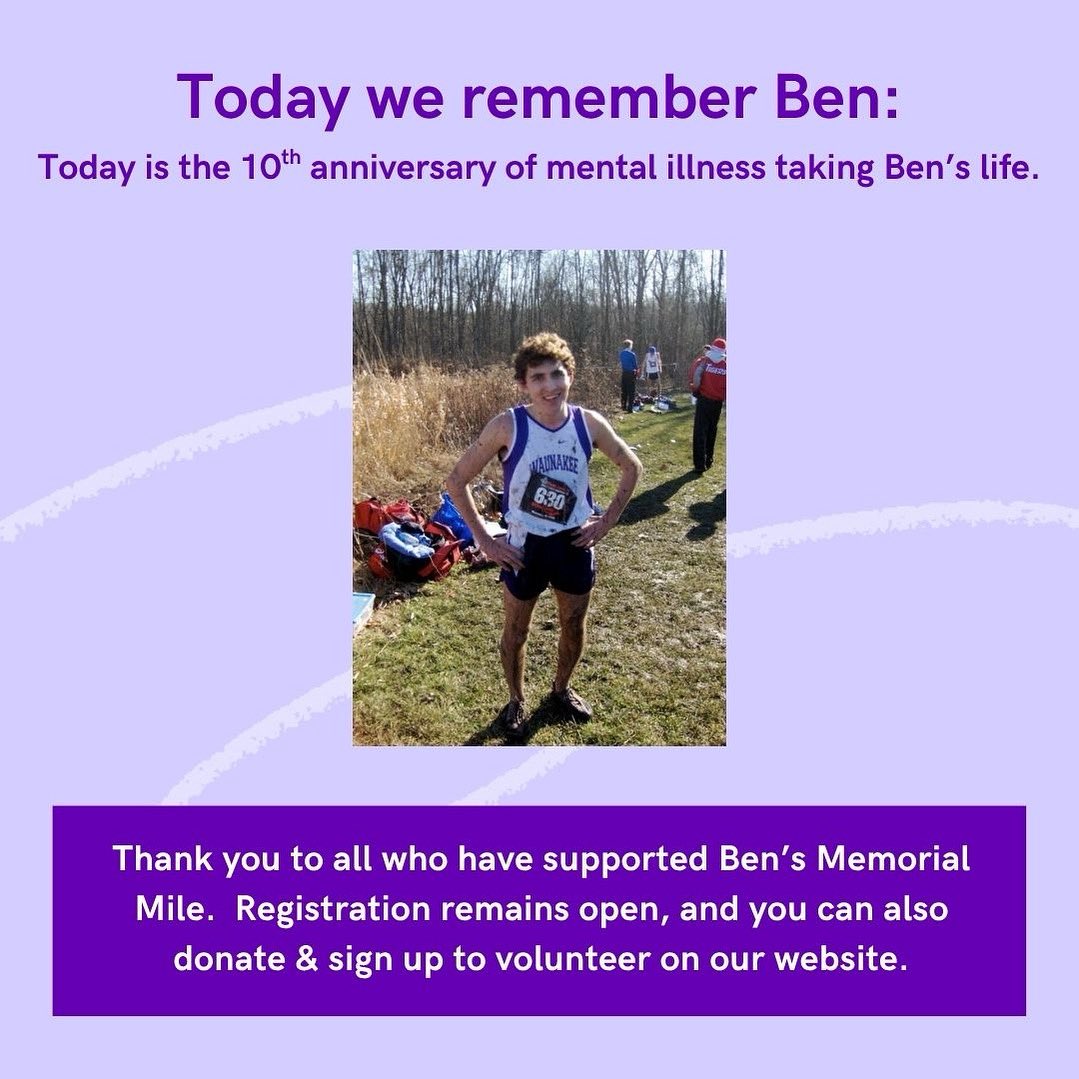 #MentalHealthAwareness #downersgrove #bensmemorialmile #cararuns #namidupage #brainandbehaviorresearchfoundation #dupagecounty #runchicago