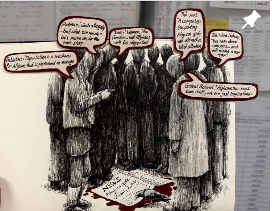 Negotiating Ideas (@negotiateideas) on Twitter photo Repackaging Oppression: Cheryl Benard’s Rhetoric and the Politics of Privilege
<a href="/AiranFatima/">Fatima Airan</a> writes on the politics of writing on Afghanistan and women's rights.
negotiatingideas.com/repackaging-op…
Art by Atena Soltani Repackaging Oppression: Cheryl Benard’s Rhetoric and the Politics of Privilege
<a href="/AiranFatima/">Fatima Airan</a> writes on the politics of writing on Afghanistan and women's rights.
negotiatingideas.com/repackaging-op…
Art by Atena Soltani