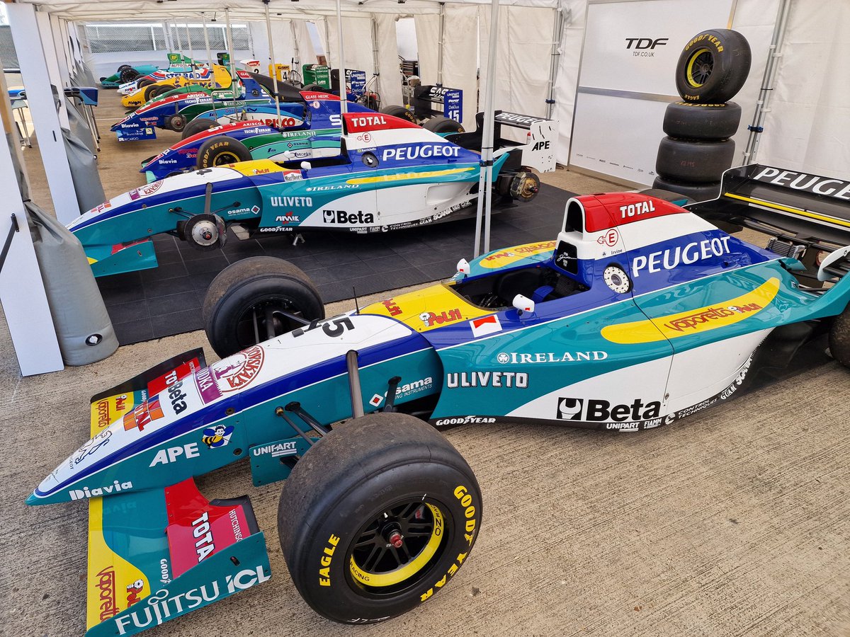 MConstanduros's tweet image. Nearly ready for tomorrow. The Eddie Jordan Tribute coming together for the British Grand Prix @SilverstoneUK #EddieJordan