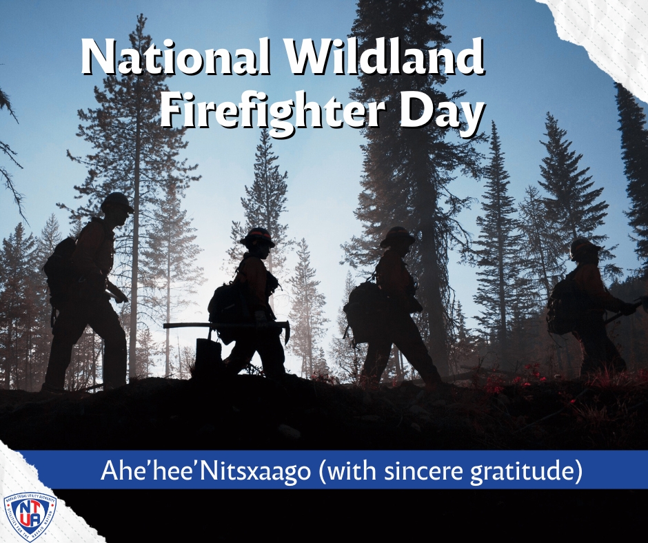 NTUAUtilities's tweet image. July 2nd – National Wildland Firefighter Day
We send our deepest appreciation to Wildland Firefighters, especially those who have traveled here to the Navajo Nation to help with the Oak Ridge Fire. Ahe’hee’Nitsxaago (with sincere gratitude) for your compassion and commitment!