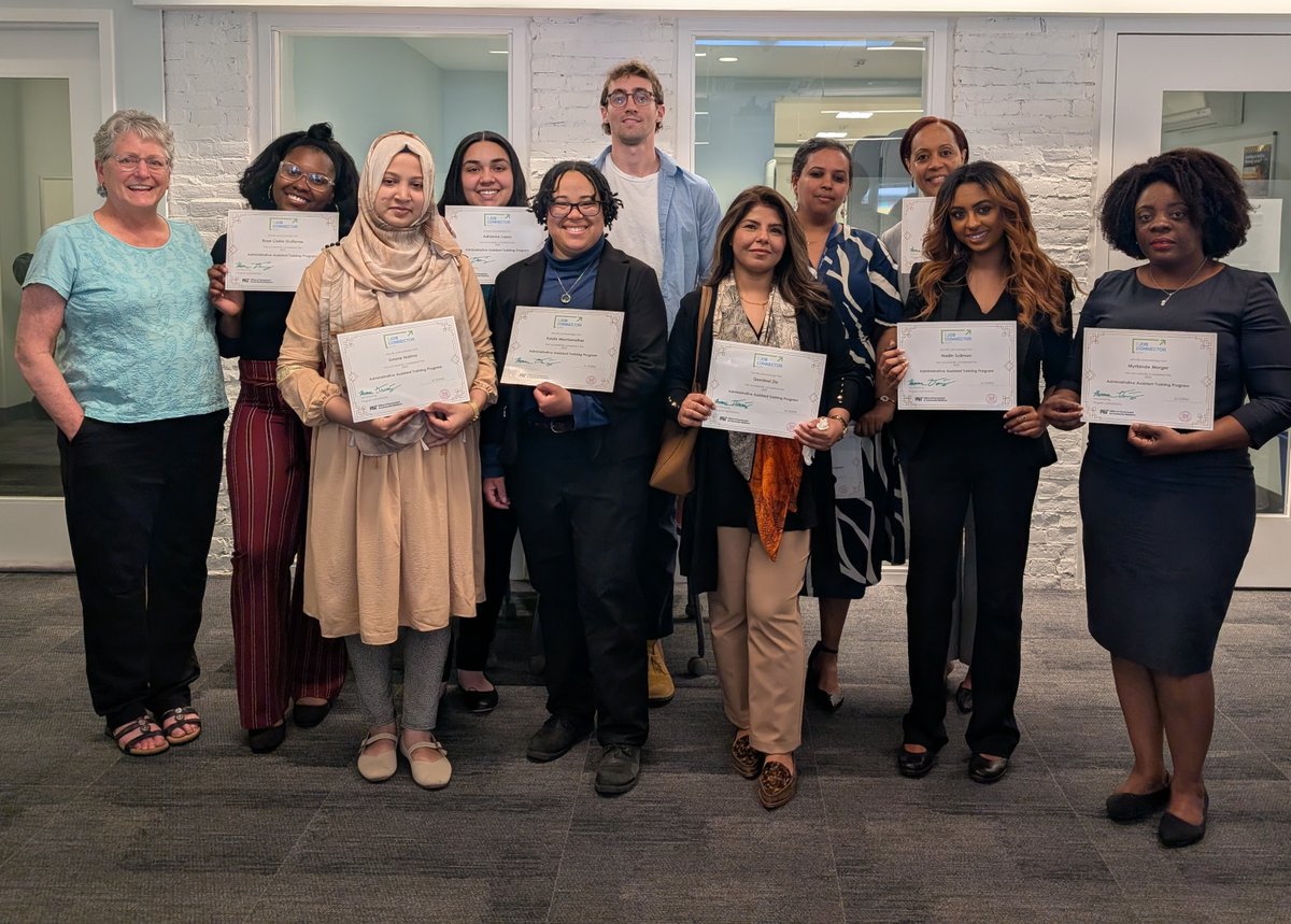 Congratulations to the 12 Cambridge residents who recently graduated from <a href="/MITJobConnector/">The Job Connector by MIT</a> 's second Administrative Assistant Training Program. 🎓