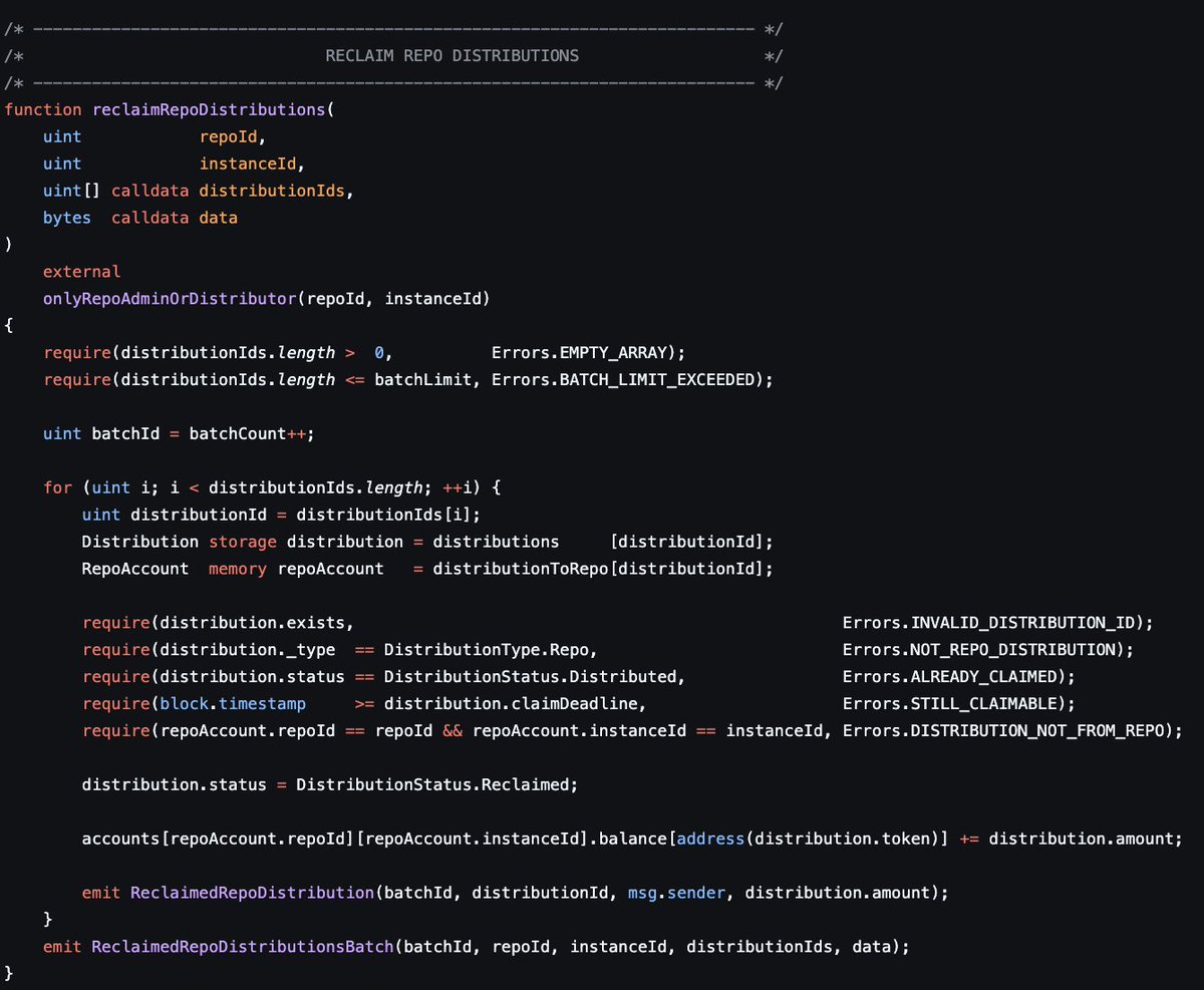 Probably the cleanest contract I’ve ever written.
765 lines of super concise solidity.
Audited by <a href="/trust__90/">Trust</a> and <a href="/Al_Qa_qa/">Al-Qa'qa'</a>.

Live on <a href="/merit_systems/">Merit Systems</a>.