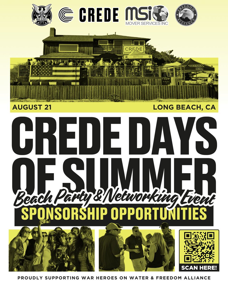 CREDE Days of Summer is making waves for a cause, and Freedom Alliance is honored to be a beneficiary. ☀️🇺🇸 
Reserve your spot or explore sponsorships: birdease.com/32454/register