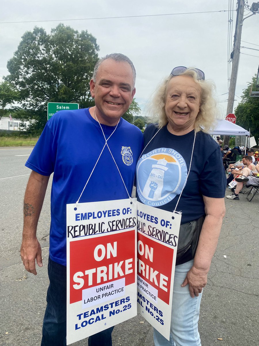 curtis4state's tweet image. Proud to Stand in Solidarity with the North Shore Labor Council as they stand in solidarity with the Teamsters as they are on strike against All Republic Trash Services in Peabody