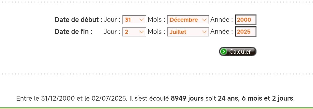 À partir D'AUJOURD'HUI, nous sommes plus proches de l'an 2050, que de l'an 2000... (y compris les années bissextiles et tout le tralala)

Voila, c'est tout pour aujourd'hui, n'hésitez pas à me suivre pour d'autres infos inutiles et donc indispensables ! #ATchaoBonsoir 🫡
