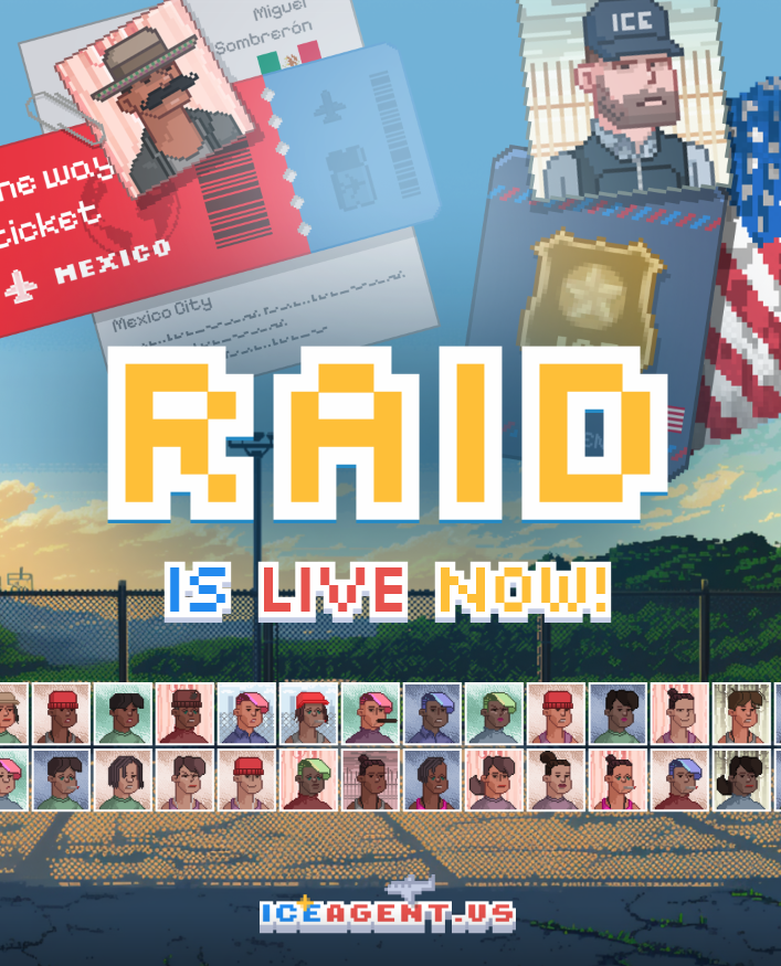 Alright Agents! New raid is active!!🚨

1. Mint your illegal here iceagent.us/raid-event - using $ICE tokens
2. Send this muchacho home by staking it.
Takes 21 days to "bring him back home" 😉

Stay Frosty 🫵🇺🇸