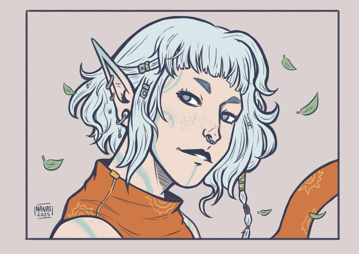 Let me introduce you to my new DnD character, She's an Air Genasi.🍃 (wip) 
#dnd #BG3