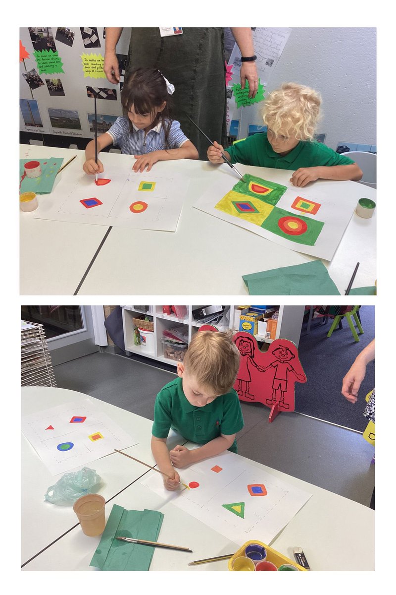 Reception have started writing their reports about themselves, to give to their new Y1 teachers. They’ve also been recording addition and subtraction facts for the seaside stories we’ve been telling. They’ve also started their Kandinsky concentric shapes artwork. 🌟🌟🌟