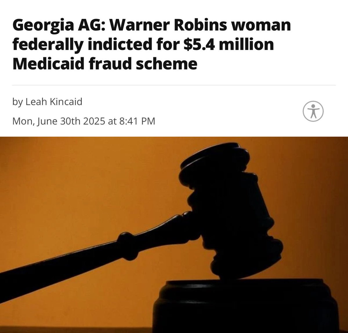 Georgia_AG's tweet image. Defrauding Medicaid is the same as stealing taxpayer dollars, & we’ll hold violators accountable.
More here: wgxa.tv/news/local/geo…