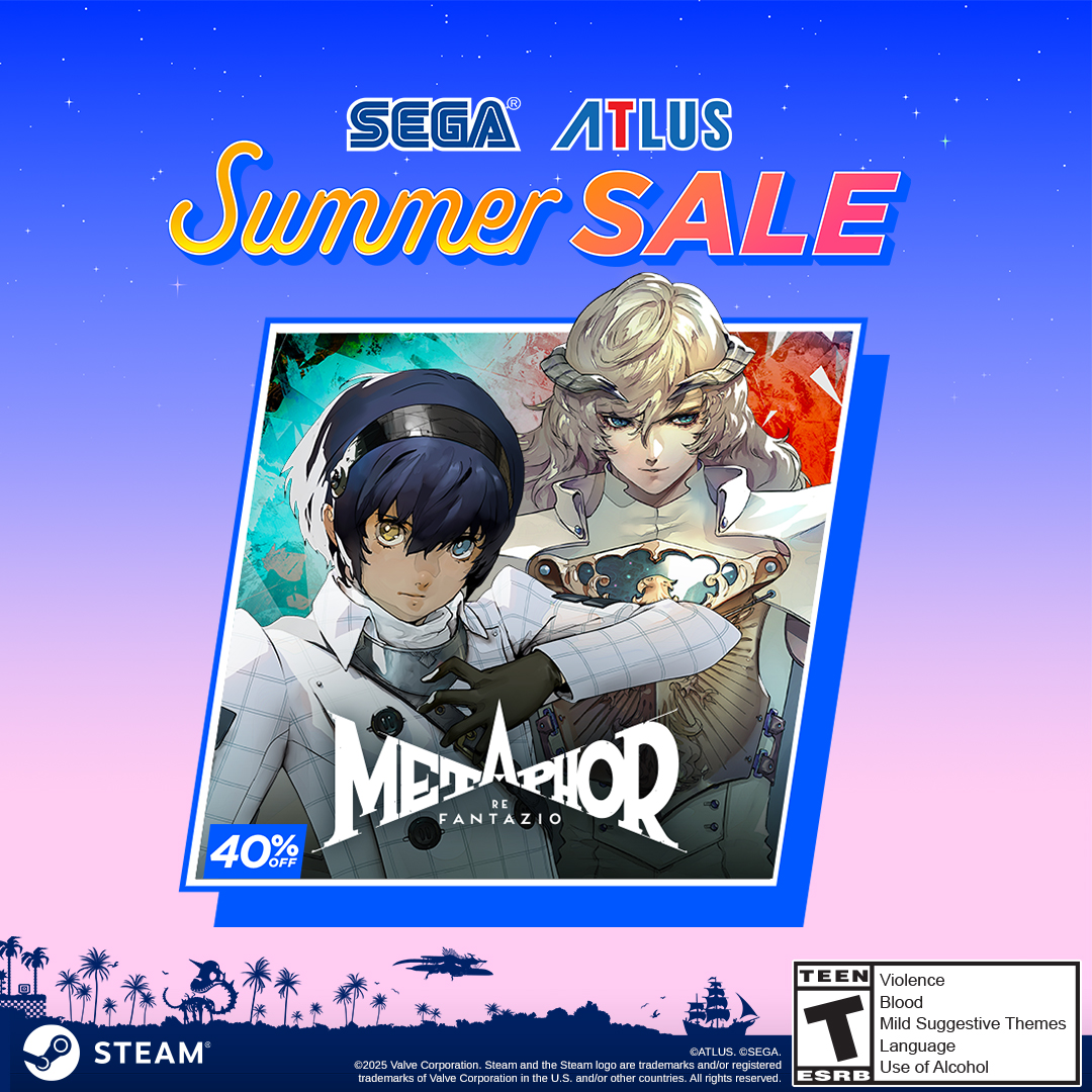 Atlus_West's tweet photo. There’s no better time to dive into Metaphor: ReFantazio!

Get 40% off IGN’s 2024 Game of the Year during the Steam Summer Sale.

AWAKEN ➡️ https://t.co/AUgR9k8pS2 https://t.co/OIgwHpZ3cW