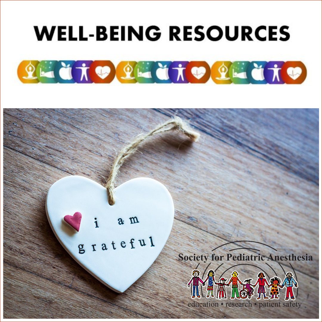 PediAnesthesia's tweet image. Deliberately expressing gratitude is an evidence-based intervention for promoting well-being. This #Wellbeing Wednesday, we are grateful for the amazing #PedsAnes community, adorable pediatric patients, and child life specialists!
#WellBeingWednesday #PedsAnes #Gratitude