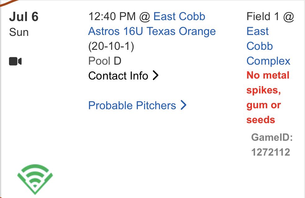 nick malinowski (@nickmal2027) on Twitter photo I will be pitching this Sunday 7/6 with <a href="/9ersBaseball/">9ers Baseball Club</a> National 27’ in game 1 of pool play for the PG 16u’ WWBA National Tournament at 12:40 on field 1 at East Cobb Complex
<a href="/rumccoy2241/">Dan McCoy</a> <a href="/maccoach23/">Curtis Mac</a> <a href="/CoachCovine/">Barnegat Football</a> <a href="/CoachTaglavia/">Coach Tagliavia</a> I will be pitching this Sunday 7/6 with <a href="/9ersBaseball/">9ers Baseball Club</a> National 27’ in game 1 of pool play for the PG 16u’ WWBA National Tournament at 12:40 on field 1 at East Cobb Complex
<a href="/rumccoy2241/">Dan McCoy</a> <a href="/maccoach23/">Curtis Mac</a> <a href="/CoachCovine/">Barnegat Football</a> <a href="/CoachTaglavia/">Coach Tagliavia</a>