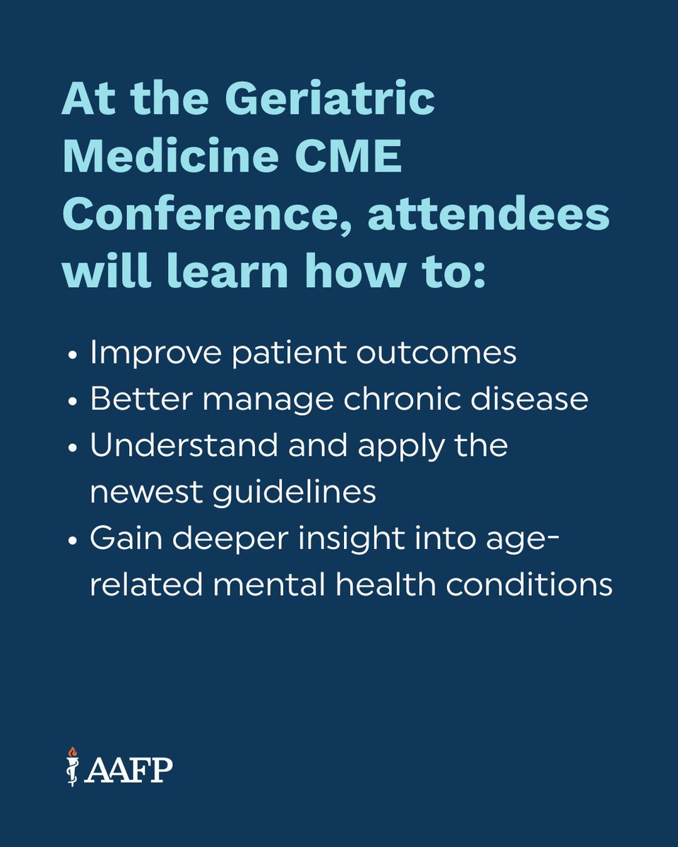 Family physicians are uniquely positioned to address our aging population, as you provide approximately half of the ambulatory primary care for adults older than 65. Learn more about how you can care for older adults at our upcoming conference this December: