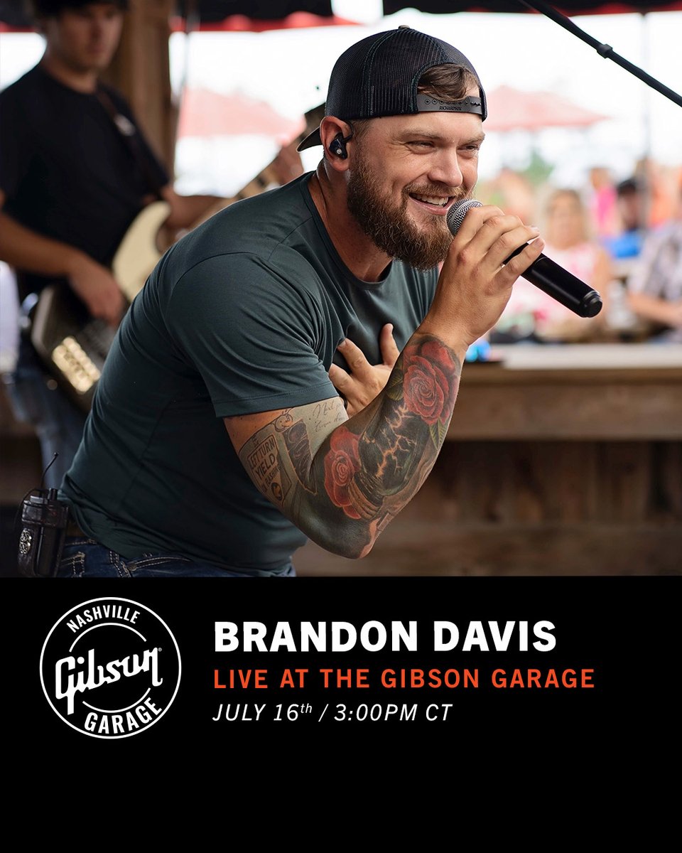Gibson Garage (@gibsongarage) on Twitter photo Join us Wednesday, July 16th at 3:00 PM CT for a LIVE performance from <a href="/brandondavis_bd/">Brandon Davis</a> at the Gibson Garage Nashville!
Free. All ages. Get here early to grab your spot!
#gibson #gibsongarage #nashville #livemusic #brandondavis Join us Wednesday, July 16th at 3:00 PM CT for a LIVE performance from <a href="/brandondavis_bd/">Brandon Davis</a> at the Gibson Garage Nashville!
Free. All ages. Get here early to grab your spot!
#gibson #gibsongarage #nashville #livemusic #brandondavis