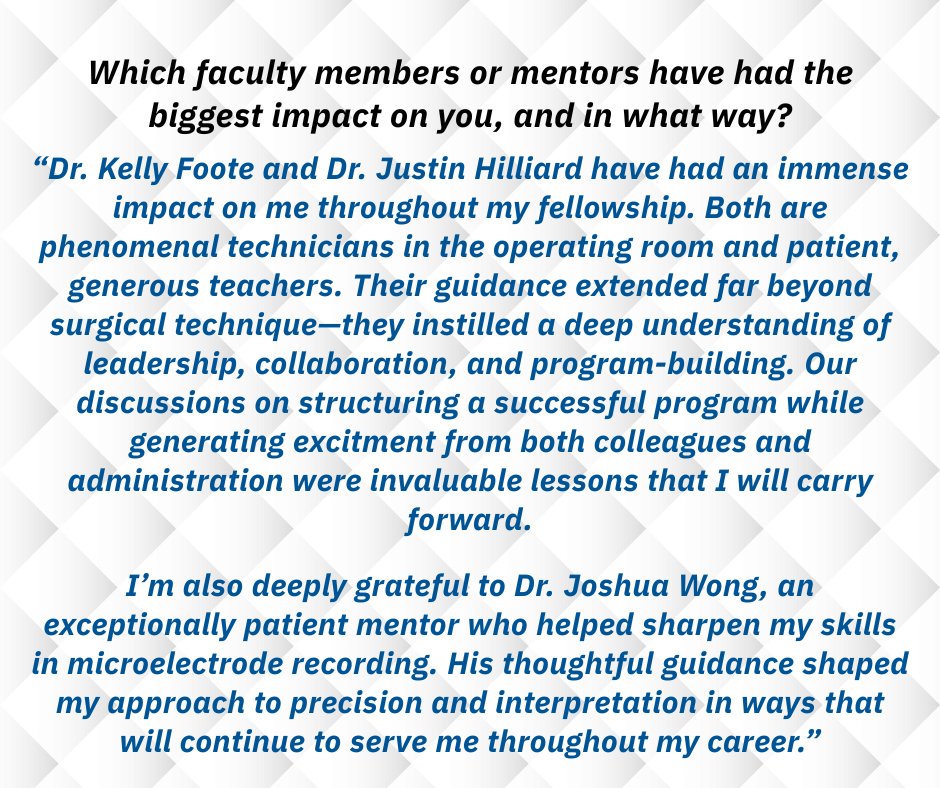 FixelInstitute's tweet image. Dr. Kusyk reflects on his time at Fixel and the advice that’s shaped his journey. He’s heading to Allegheny Health Network with a vision to develop a hub for movement + psychiatric neuromodulation—and to expand access to DBS for OCD.🎉