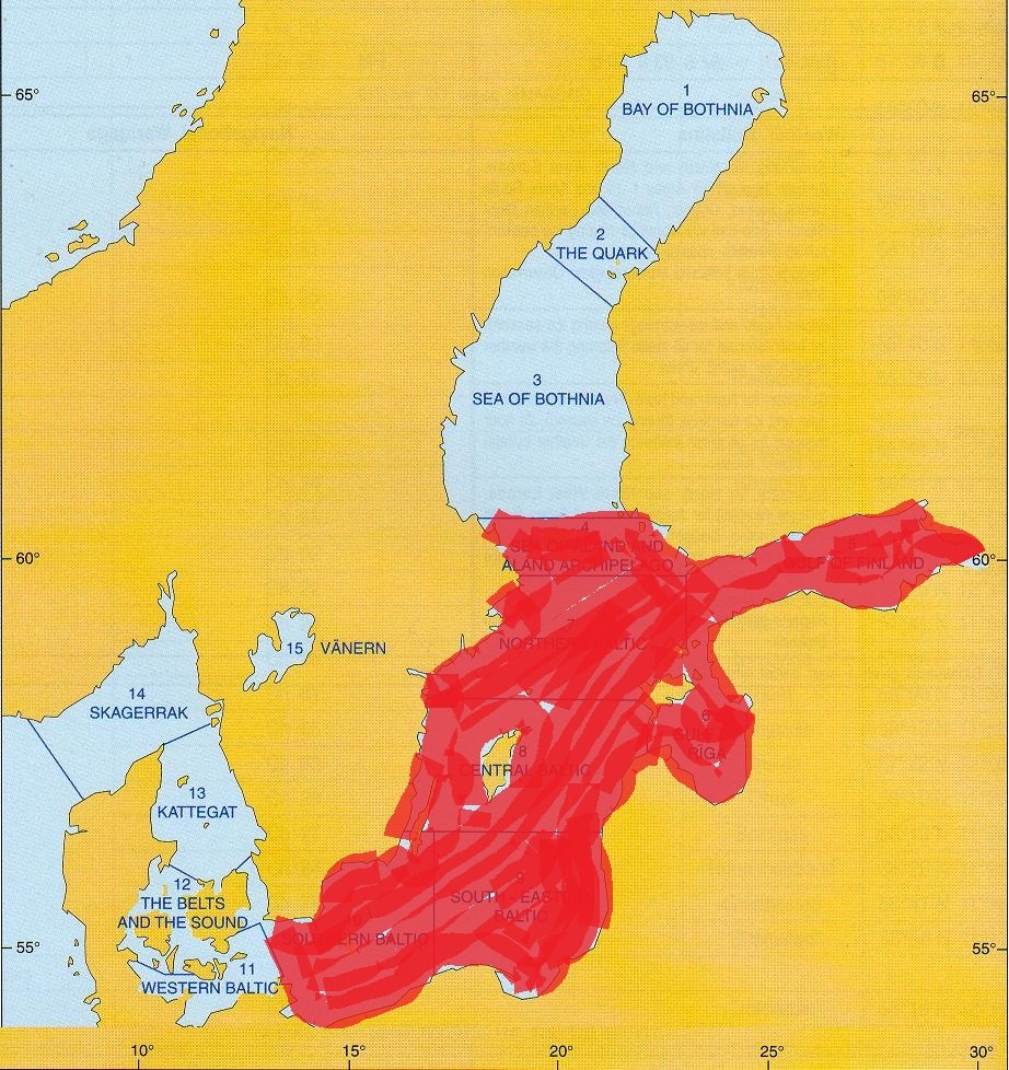 Schwedische Navigationswarnung von heute 12:59 Uhr mit Hinweisen auf das Stören nahezu aller elektronischen Navigationshilfen in der Ostsee.