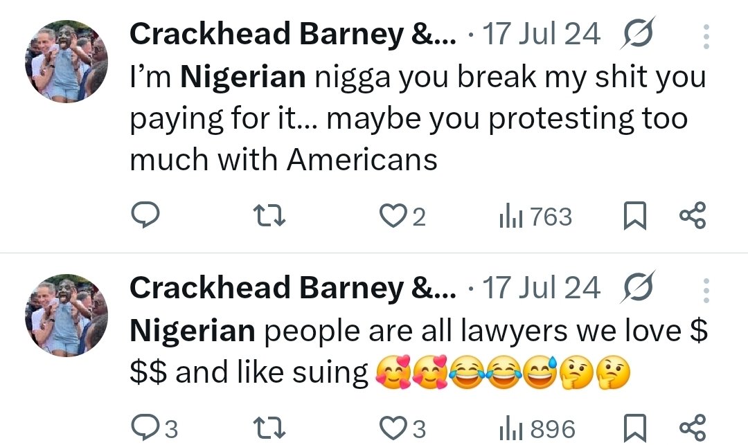 wipe_me_down's tweet photo. @dareal88keyz She's 1 of those foreign clout chasing weirdos that does a public minstrel show acting like a crazy unhinged Black American woman to entertain white people. She's been doing this b.s. for years. #SheNotLikeUs https://t.co/ghst4GK4uj