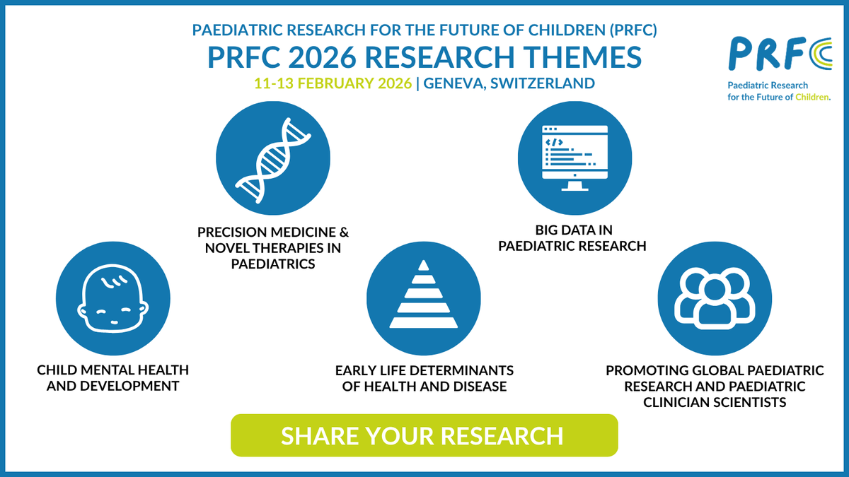 SPR (@socpedresearch) on Twitter photo Share your research at #PRFC2026, a new global forum in collaboration with <a href="/ESPR_ESN/">European Society for Paediatric Research (ESPR)</a>
PRFC aims to foster international collaboration, highlight emerging scientific breakthroughs, & amplify the voice of pediatric researchers
Submit an Abstract by 31 July: prfc-forum.org Share your research at #PRFC2026, a new global forum in collaboration with <a href="/ESPR_ESN/">European Society for Paediatric Research (ESPR)</a>
PRFC aims to foster international collaboration, highlight emerging scientific breakthroughs, & amplify the voice of pediatric researchers
Submit an Abstract by 31 July: prfc-forum.org