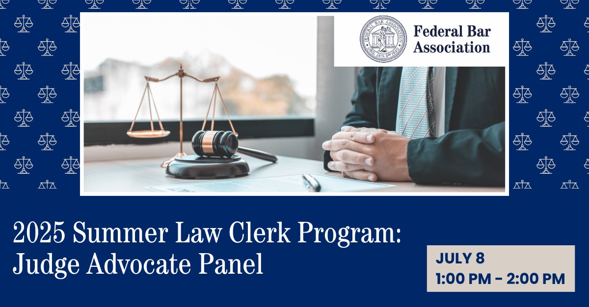 Judge Advocates from the Army, Air Force, Navy, Coast Guard, &amp; Marines discuss what it is like to be a lawyer in the military and how to join the JAG Corps on Active Duty or in the Reserve.
Join us for the  Summer Law Clerk Program: Judge Advocate Panel: ow.ly/AqNG50WjYQp