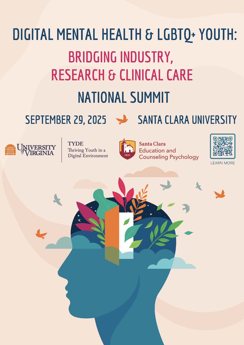Yale LGBTQ Mental Health Initiative (@yalelgbtqhealth) on Twitter photo 📢 Passing along this event: “Digital Mental Health & LGBTQ+ Youth,” a one-day summit at <a href="/SantaClaraUniv/">Santa Clara Univ</a> on Sept 29, 2025.
🔗 Info & registration: …tal-health-lgbtq-youth.eventbrite.com 📢 Passing along this event: “Digital Mental Health & LGBTQ+ Youth,” a one-day summit at <a href="/SantaClaraUniv/">Santa Clara Univ</a> on Sept 29, 2025.
🔗 Info & registration: …tal-health-lgbtq-youth.eventbrite.com