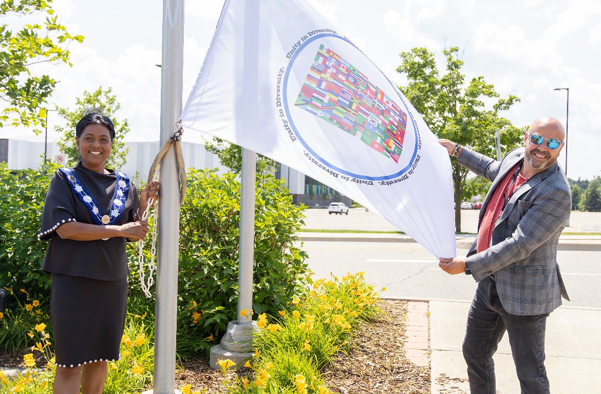 Today we raised a flag for Canadian Multiculturalism Day to celebrate our diversity and commitment to equality and mutual respect.