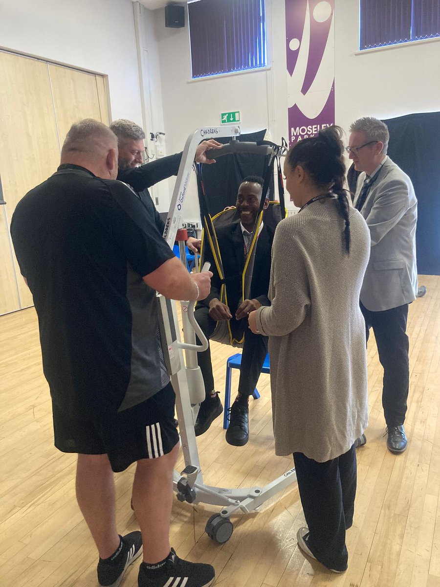 Today we were at <a href="/moseleypark_/">Moseley Park</a> supporting staff with how to use a hoist 😃 

#inclusivecity #wolverhampton