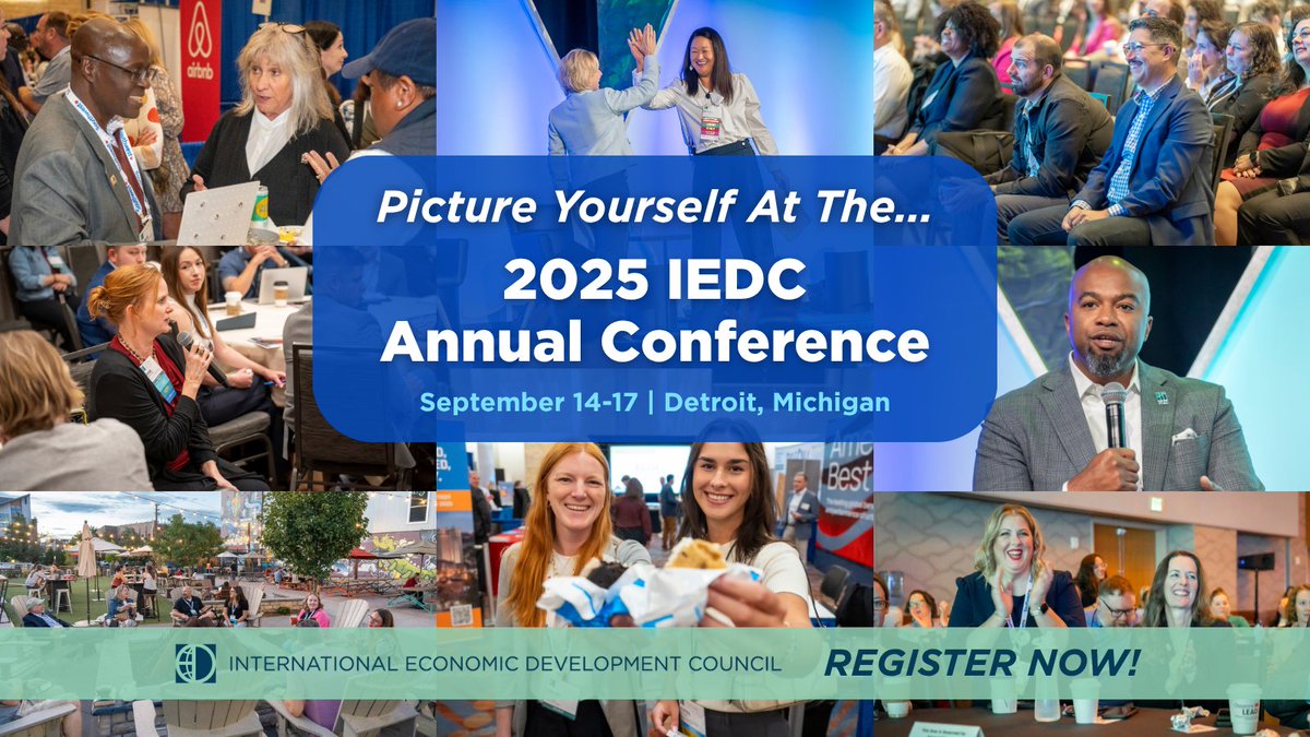See #Detroit’s reinvention up close at the 2025 IEDC Annual Conference! Walk the city’s story of transformation and bring fresh ideas back to your community.

Register now: detroit.iedconline.org

#EconDev #EconomicDevelopment #IEDCDetroit