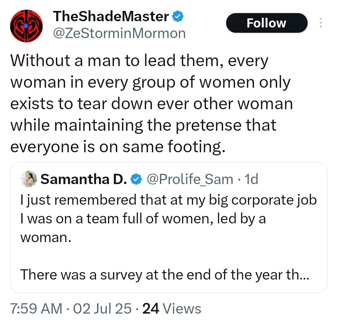 Post-divorce Jabba may be an even bigger misogynist than pre-divorce Jabba. He learned nothing.