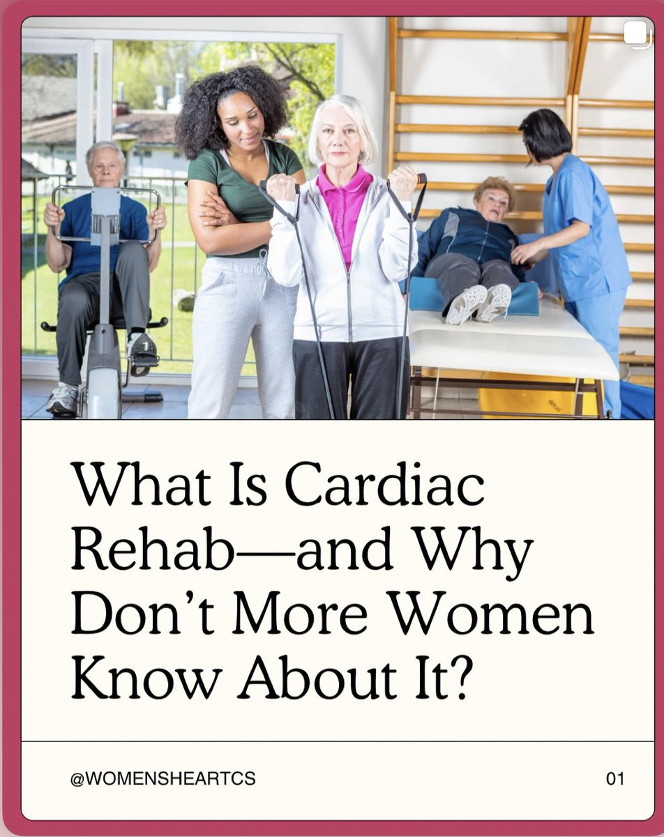 DrMarthaGulati's tweet photo. ♥️Cardiac Rehabilitation is part of GDMT but we seem less willing to write for this life saving prescription. 

♥️Especially for women. 

♥️Let’s make patients aware &amp; send those who need it to it

Saving lives, one step at a time
#cardiacrehab @SmidtHeart  #womenshearts https://t.co/hyaRjbYYsL