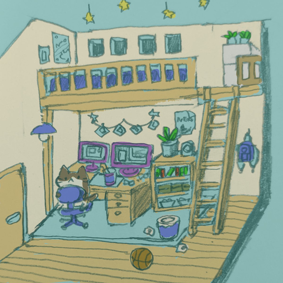 nyanko_purr's tweet image. ごちゃ絵大好きで、1回これやってみたかったにゃ。出来はボロボロだけどw30分は難しかったにゃ〜💦 #ごちゃ絵30分チャレンジ #ごちゃ絵 #らくがき