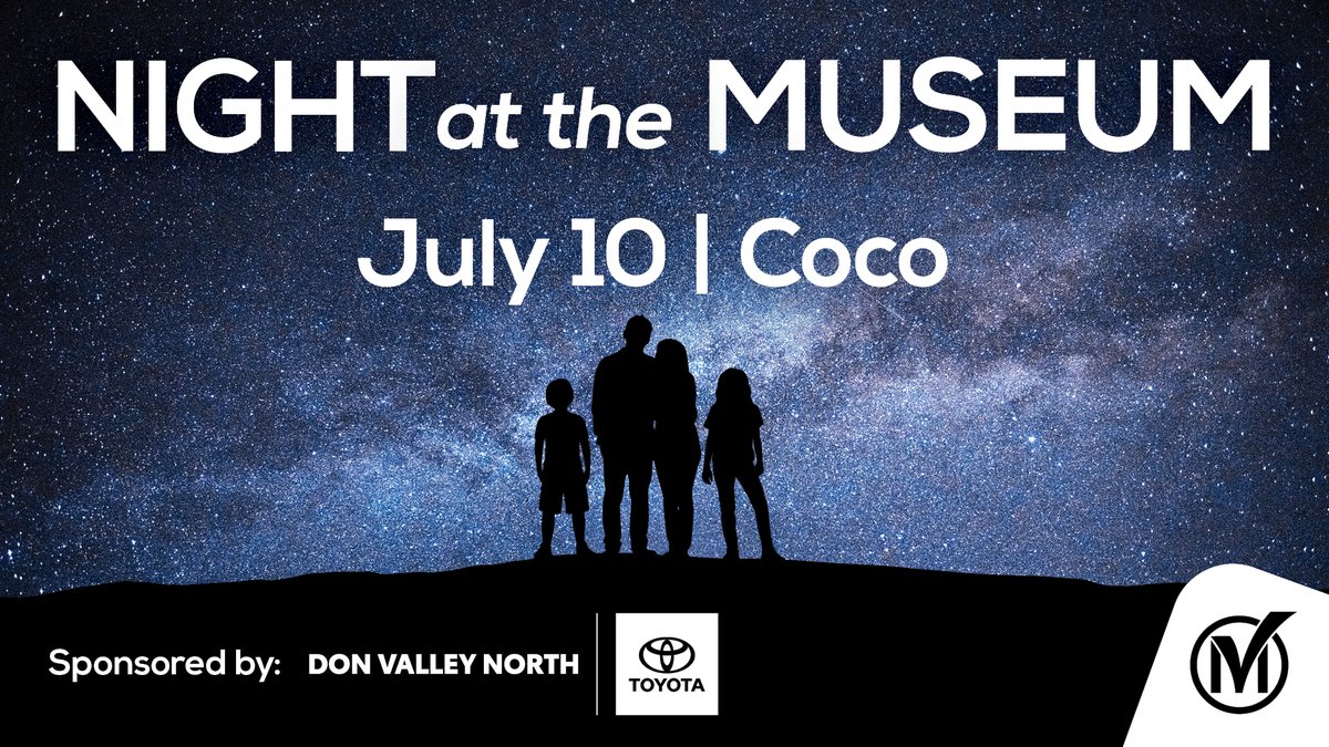 Night at the Museum is back at Markham Museum! Bring your family, friends, and chairs for an outdoor movie experience.

We’re kicking off with Coco on July 10, proudly presented by Don Valley North Toyota.

Events are FREE, but registration is required: MarkhamMuseum.ca.