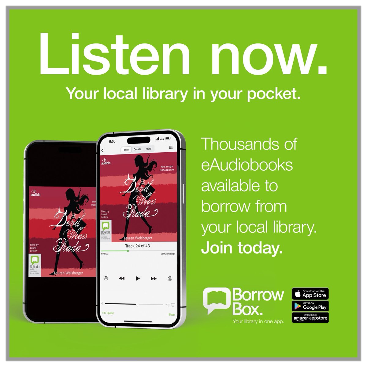 Don your Prada boots and dive into the book behind the global sensation with Lauren Weisberger’s iconic novel that exposed the cutthroat world of fashion in The Devil Wears Prada. Glamorous, biting, and unputdownable, on #BorrowBox now! 👢 📚 📲 👉 buff.ly/3ytphta