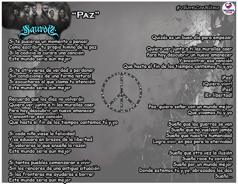 ValoresTeam1's tweet photo. ✨ Hoy en #ValoresConRitmo🎼 nos abraza la canción "Paz" de Saurom.

🎶Un himno urgente que nos recuerda que perdonar, educar y escuchar también es resistir. 

🌍 El mundo necesita más humanidad y menos fronteras. 💞🌈  
¿Y tú? ¿Ya escribiste tu himno de la paz? ☮️
#ValoresTeam🕊️ https://t.co/dNwzm4ok5m