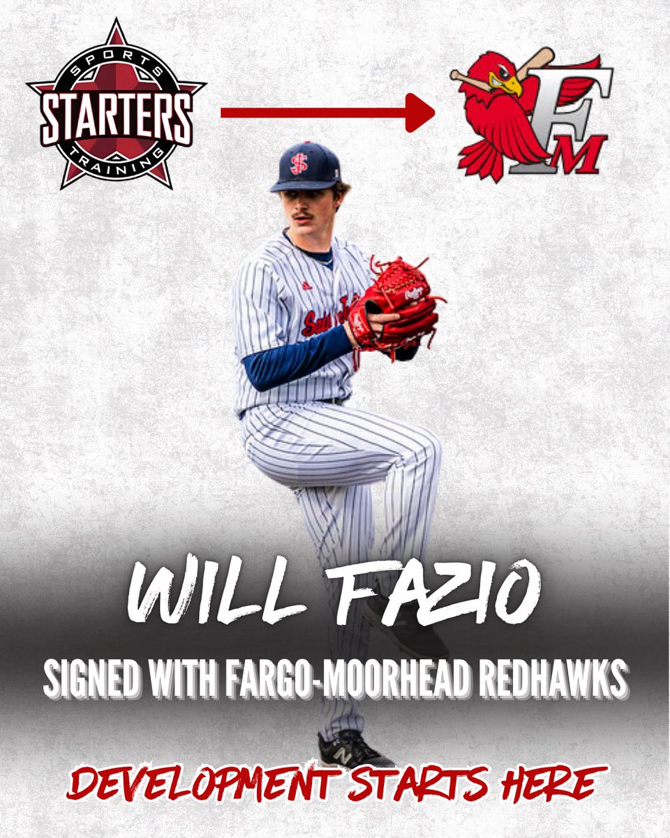 Congratulations on signing, Will! 👏

Will graduated from @sjubaseball this past spring and got right to work with Starters staff to pursue his dreams of playing professionally. This past week he signed with the @fmredhawks in the American Association League 🔥
.
.
.
.