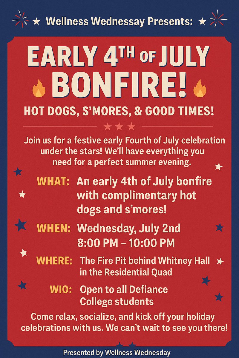 Defiance College CAB tweet media